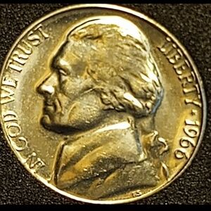 no mint 1966 Jefferson nickel with full steps